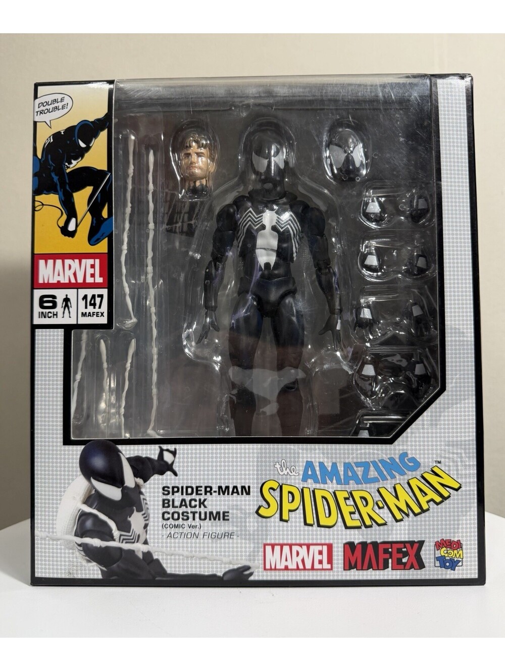 MAFEX No.147 Symbiote Spider-Man -Black Costume Comic Version- (US SELLER)